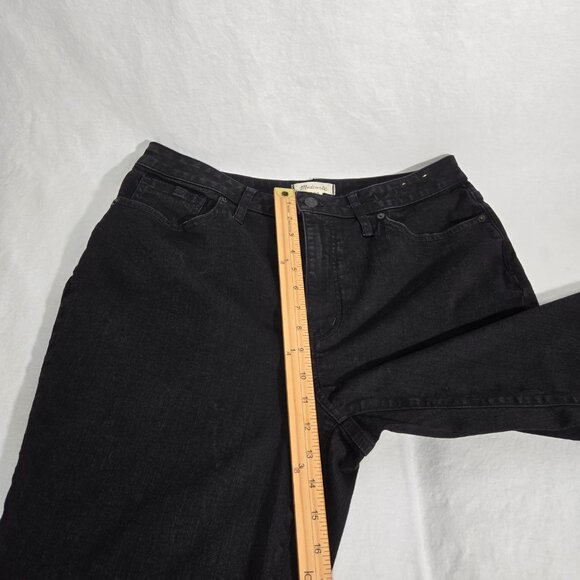 MADEWELL Hi-Rise Magic-Pockets CURVY SKINNY FLARE Black Jeans Women's Size 32. - Picture 16 of 17